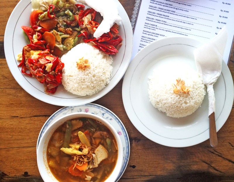 Local food in Ceningan island Bali.
