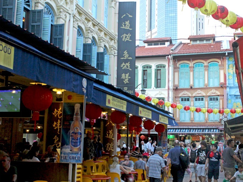 hawker center in Chinatown, Singapore