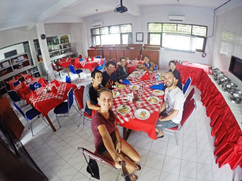 Lunch after cooking class