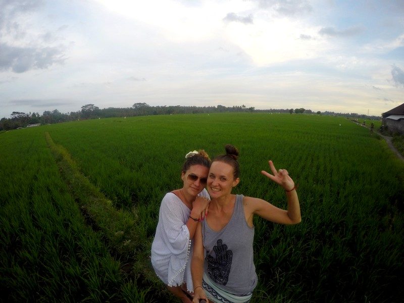 Me and Agata in the rice fields